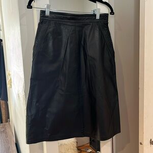 Vintage Sabine Sport pencil skirt size 6 black leather
